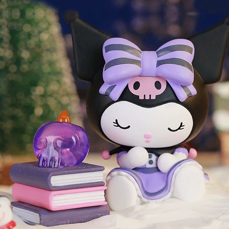 SANRIO Set 6 Mô Hình Đồ Chơi Nhân Vật Hoạt Hình kuromi kuromi q