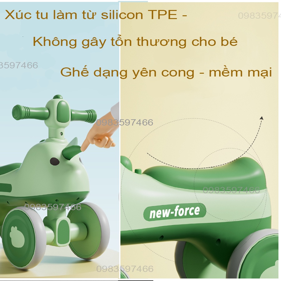 Xe chòi chân cho bé, CÓ ĐÈN NHẠC, TỪ 1-5 TUỔI, XE LẮC CHO BÉ, Obama Baby