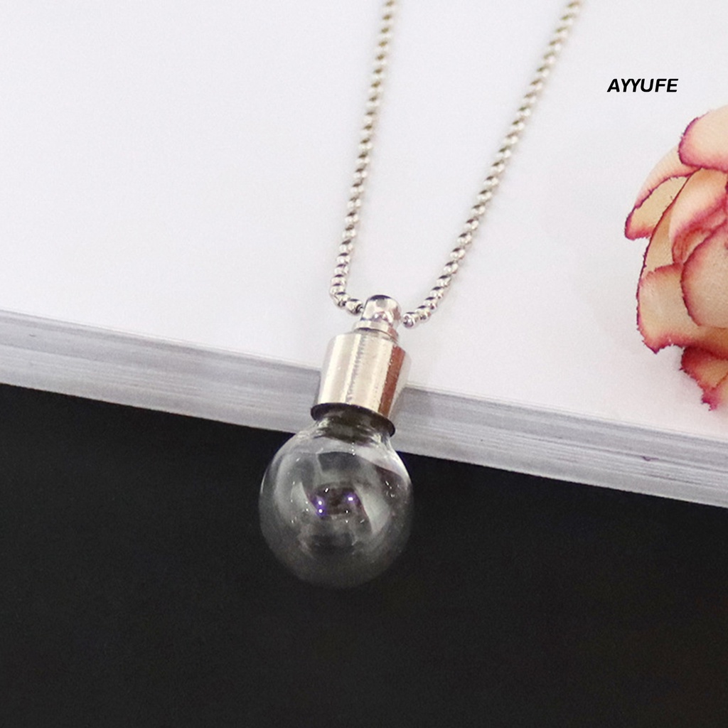 Vòng cổ Mặt Lọ Thủy Tinh Trong Suốt Chống Rò Rỉ Có Thể Đổ Đầy Thời Trang Cho Nam Và Nữ