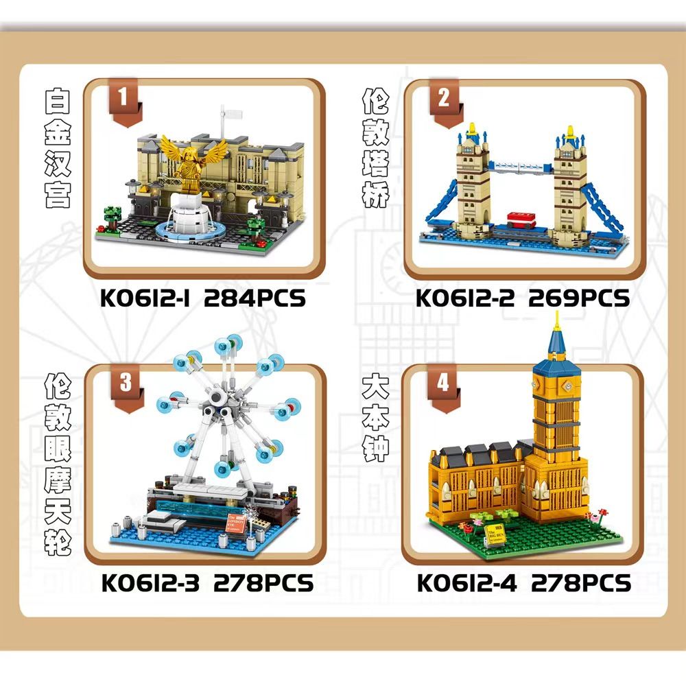 Lego Bộ Đồ Chơi Xếp Hình Cung Điện london Độc Đáo