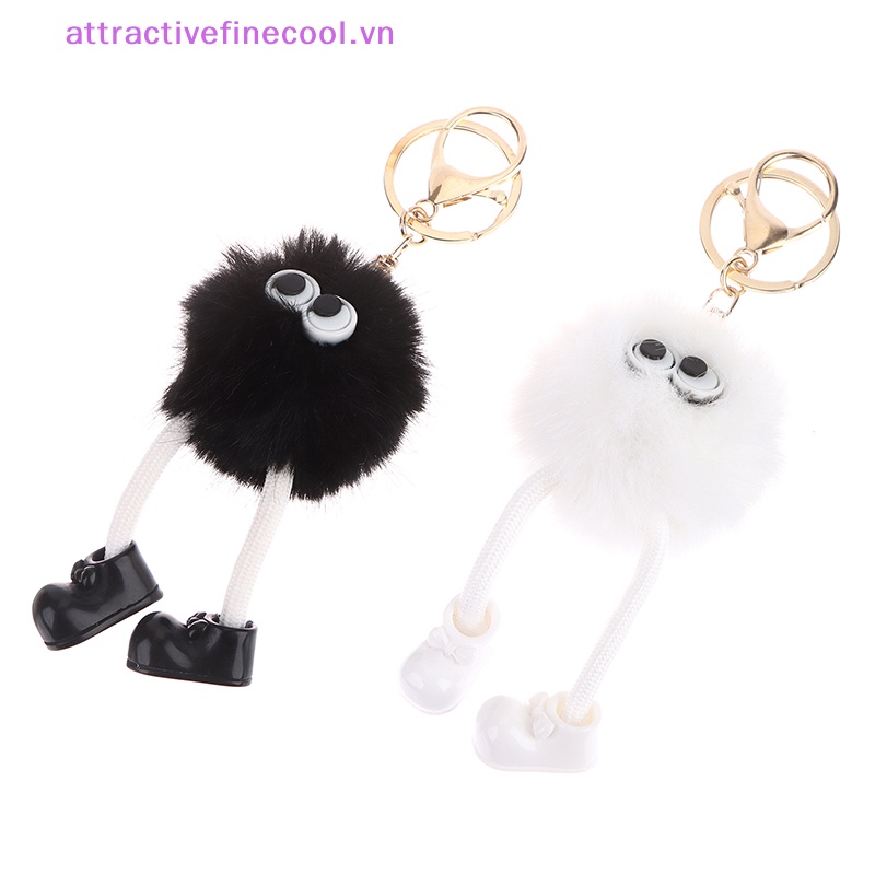 Acvn Móc Khóa Bóng Lông Xù Nhỏ Dễ Thương Trang Trí Ba Lô / Ô Tô Bán Chạy