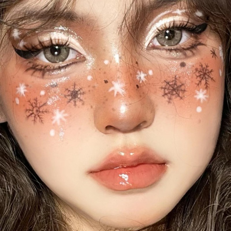 Phong Cách Ngẫu Nhiên Hình Xăm Dán Mặt / Má Hồng Dùng Một Lần Trái Tim Tình Yêu Dễ Thương / Hình Xăm Dán Mặt Trang