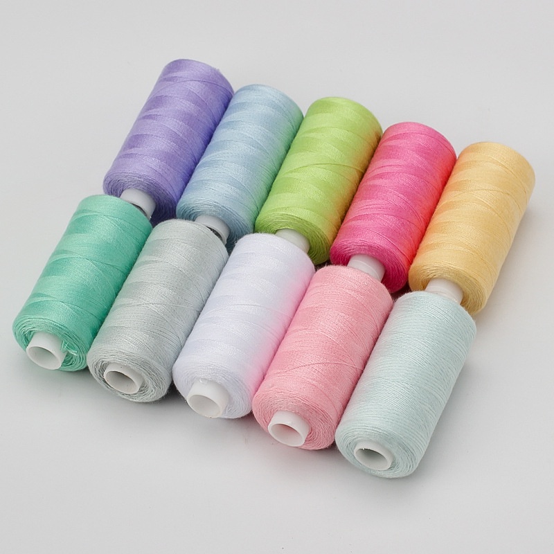Set 6 / 10 Cuộn Chỉ Thêu polyester 400Yard Nhiều Màu Sắc