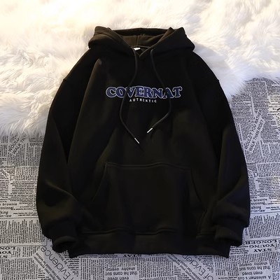 Áo Khoác hoodie Tay Dài Bằng Vải Nhung Dày Dặn In Chữ Màu Đỏ Rượu Vang size m-5xl Thời Trang Mùa Thu Cho Nam