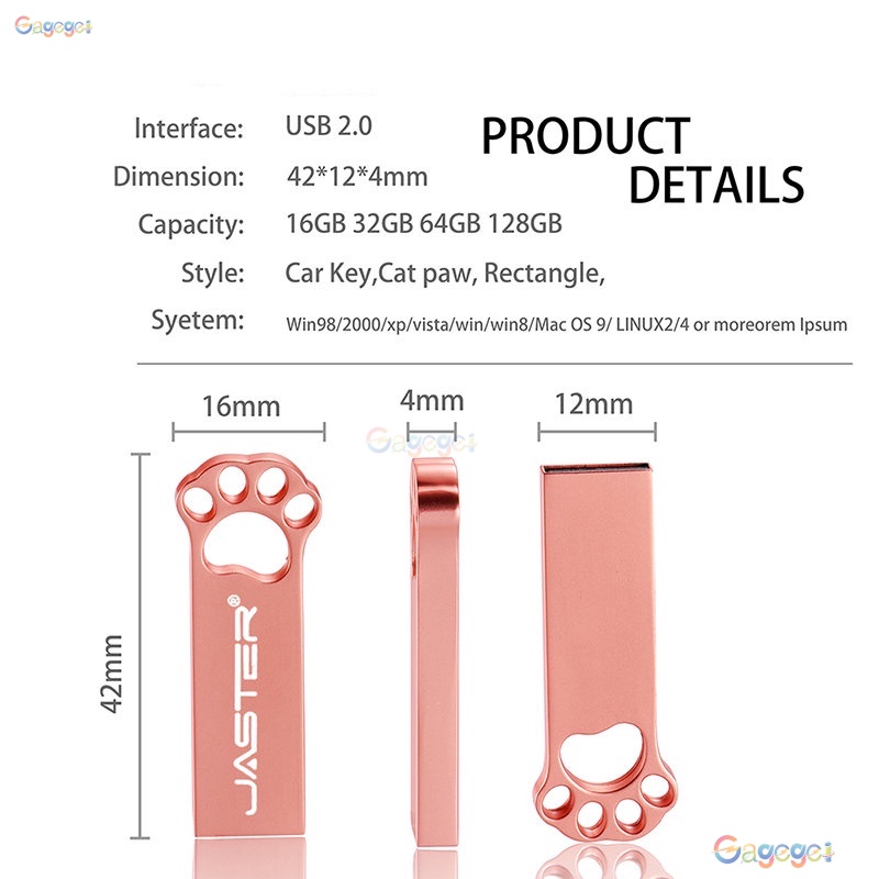 Usb 2.0 Dung Lượng Lớn 128gb 1tb 2tb 8gb 16gb 32gb 64gb 1tb Bằng Kim Loại Chống Nước Chống Rơi