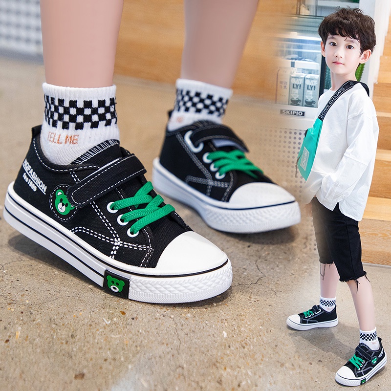 Giày Thể Thao Đế Bằng Co Giãn Thời Trang Cho Bé