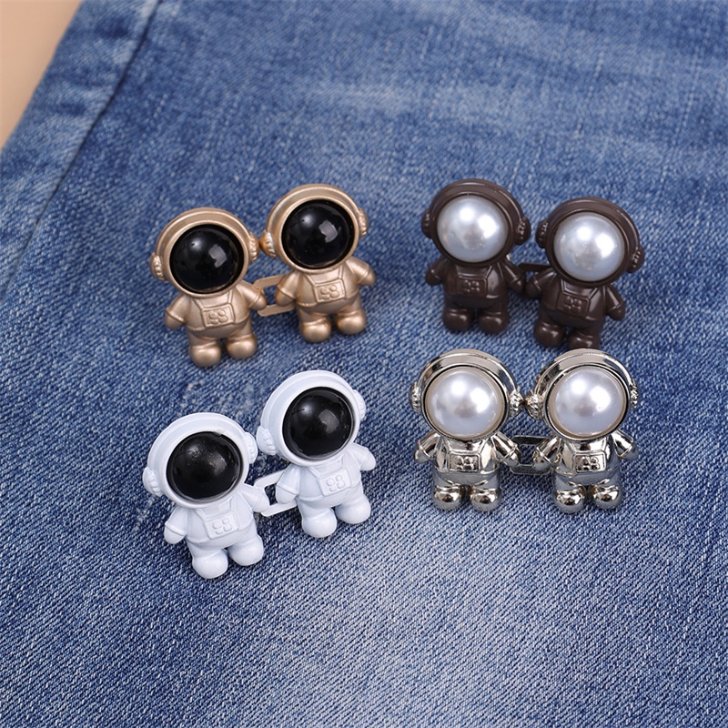 Kẹp Kim Loại / Kẹp Quần Áo / Váy / Thắt Lưng Không Cần Khâu Hình Phi Hành Gia Hoạt Hình Có Thể Điều Chỉnh Được