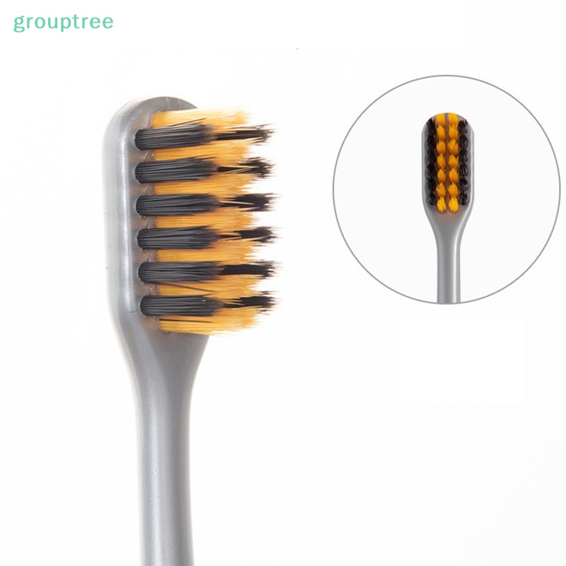 Set 2 Bàn Chải Đánh Răng Than Tre Lông Siêu Mềm Mịn Cho Người Lớn Và Trẻ Em prta