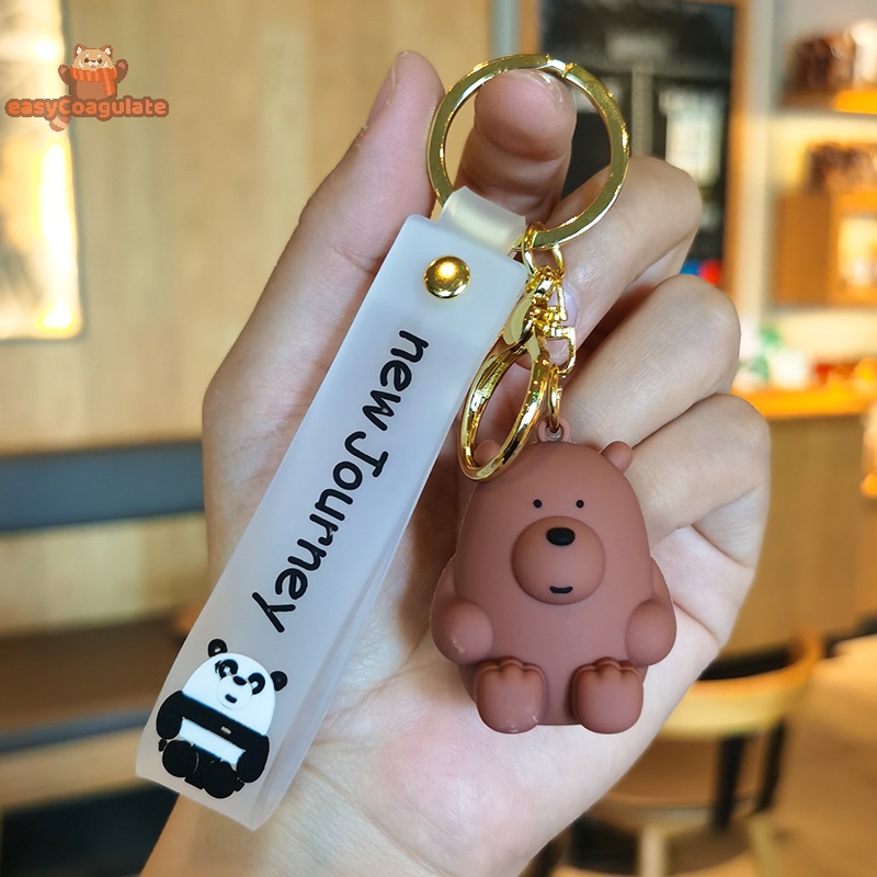 Móc Khóa Xe Hơi / Móc Khóa Hình Gấu Trúc Dễ Thương Cá Tính Dành Cho Nam Và Nữ