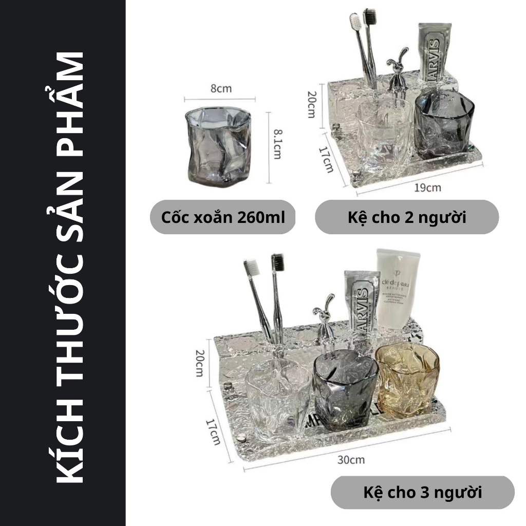 Giá Để Bàn Chải Đánh Răng Acrylic Sang Trọng, Kệ Đựng Bàn Chải Đánh Răng Dán Tường Phòng Tắm Nhà Vệ Sinh