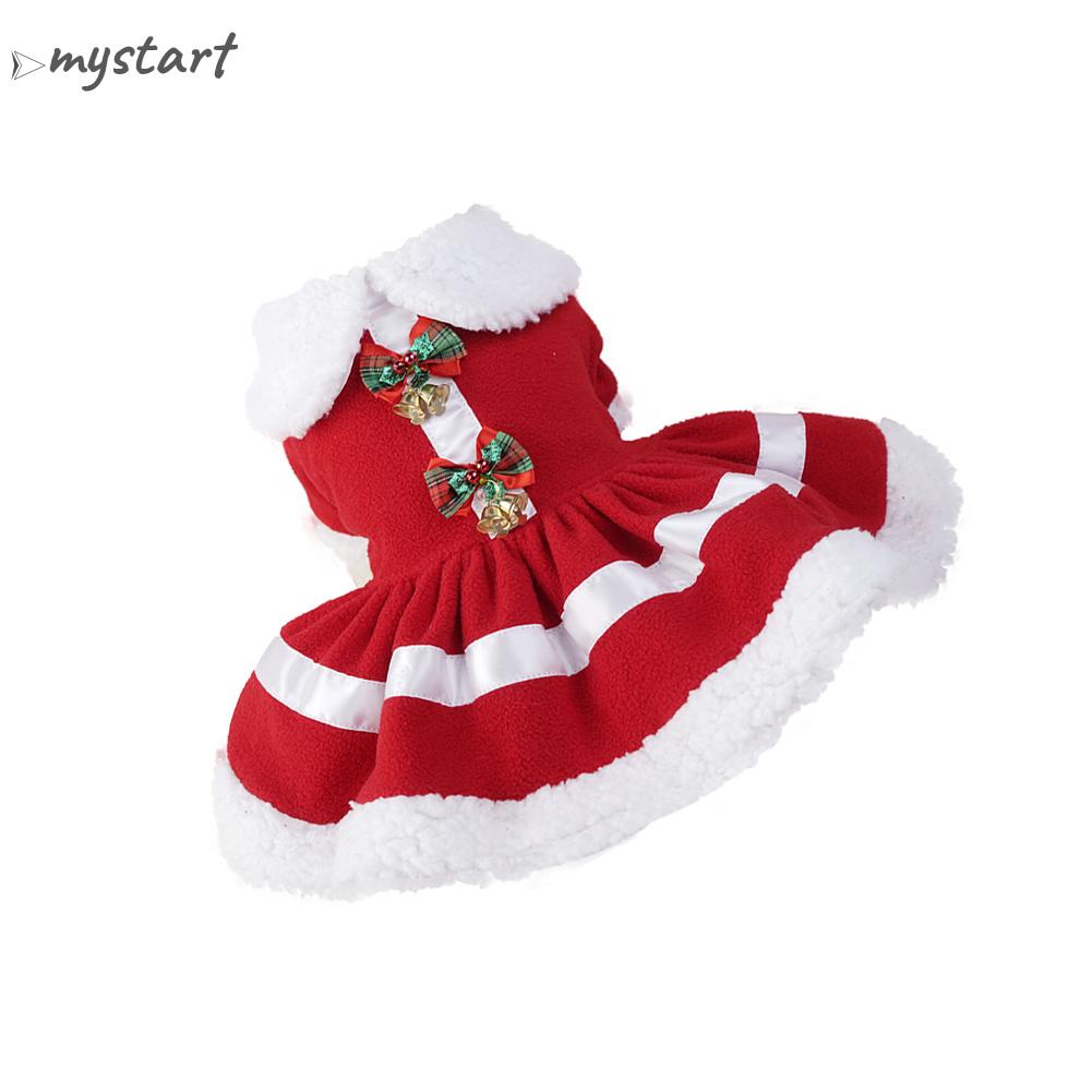 Đầm Giáng Sinh Màu Đỏ Thoải Mái Dễ Thương Cho Chó Mèo