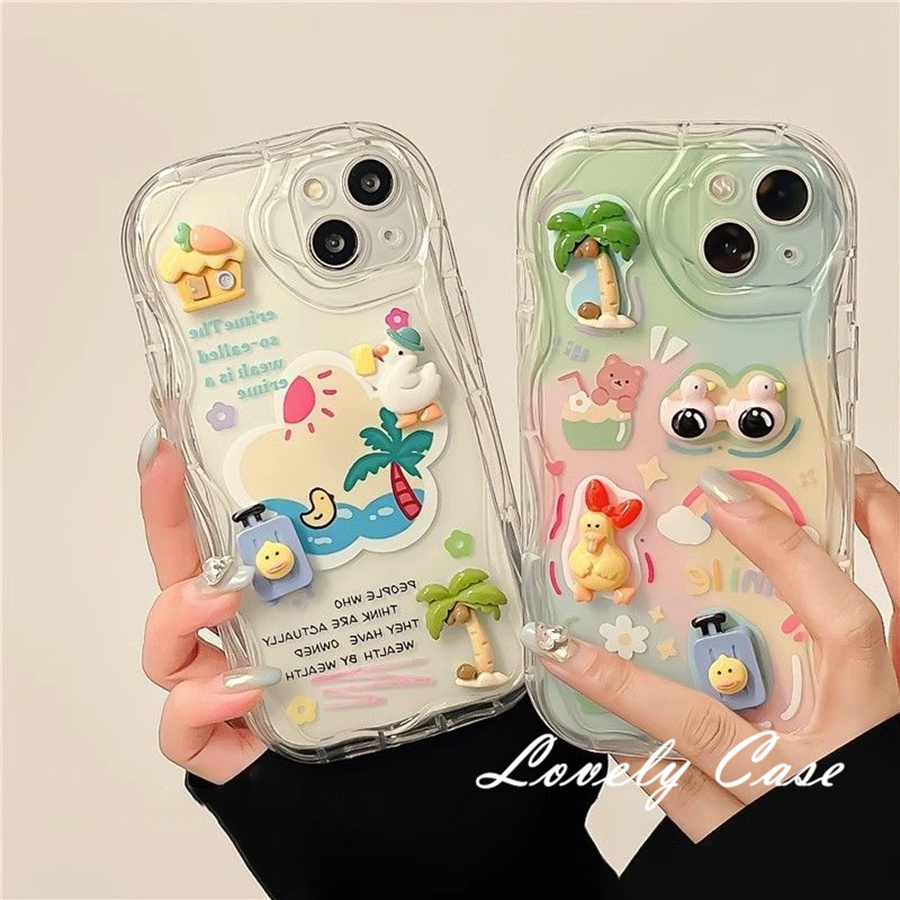 Ốp Điện Thoại Họa Tiết Vịt 3d Cho iphone 15 14 13 12 11 pro max 8 7 6 6s plus x xr xs max se 2020