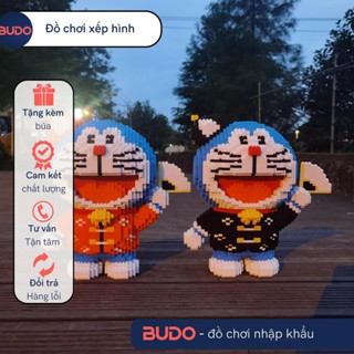 Đồ Chơi Lắp Ráp Mô Hình Doraemon Doremon thần tài áo đen cầm quạt Cỡ Lớn 40cm,  Giá Rẻ Nhất