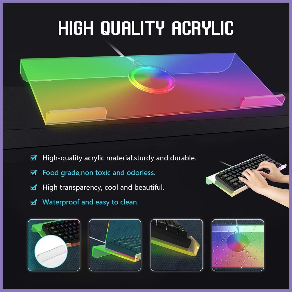 Giá Đỡ Nâng Bàn Phím Máy Tính Bằng acrylic Trong Suốt Tiện Dụng Cho Gia Đình nota2vn