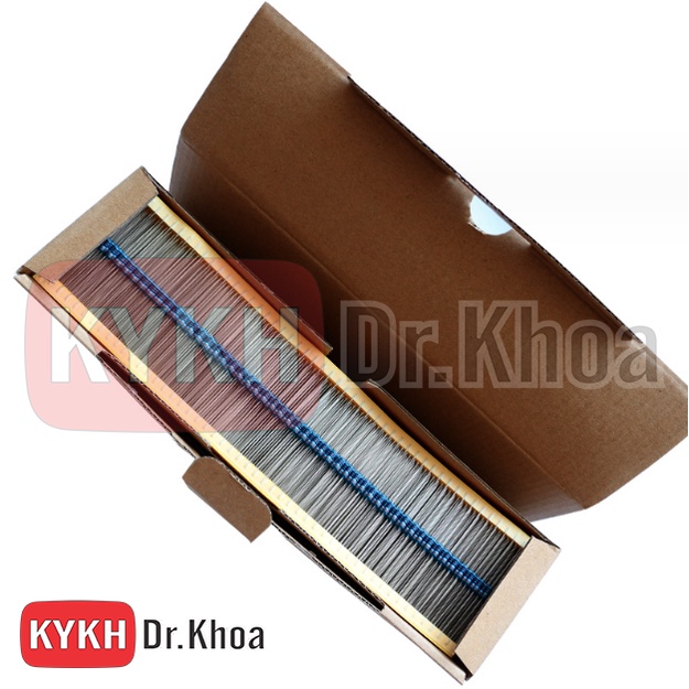 Điện trở xanh 1/4W, 5 vòng màu, sai số 1%