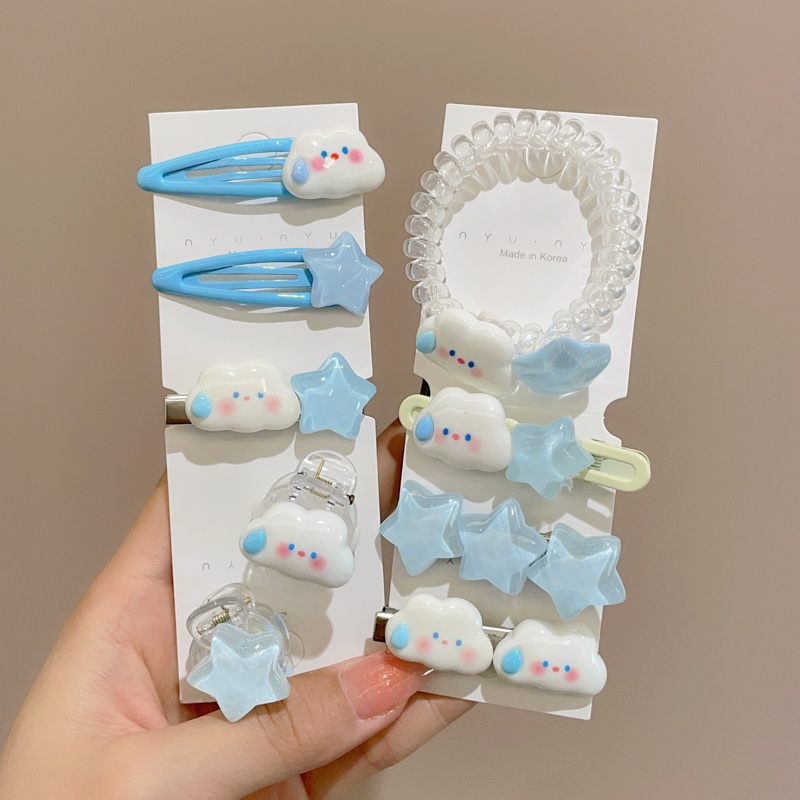 Bộ 10 Kẹp Tóc Hình Ngôi Sao Đám Mây Dễ Thương