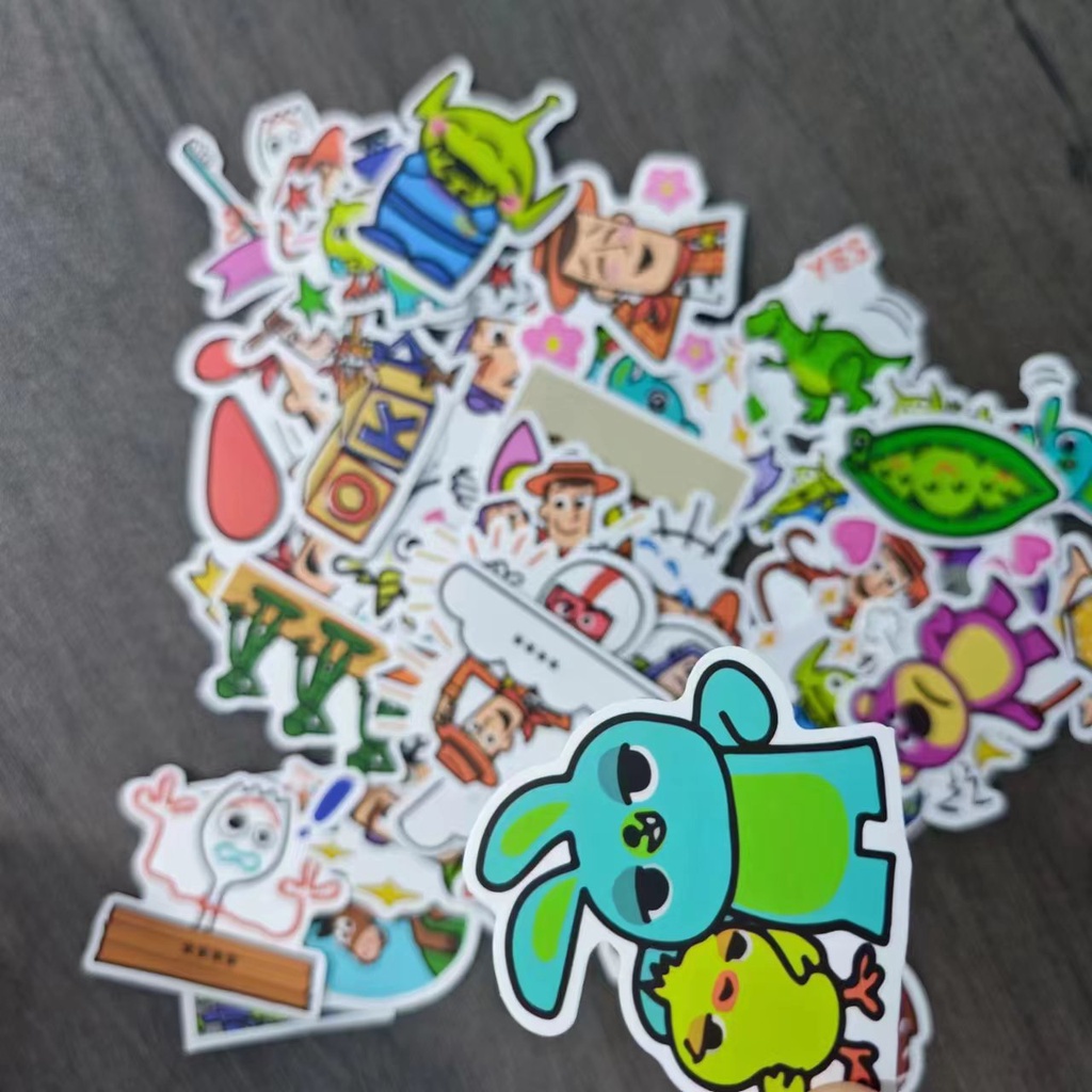 50 Miếng Dán Hoạt Hình toy story Chống Nước Trang Trí Mũ Bảo Hiểm Xe Đạp