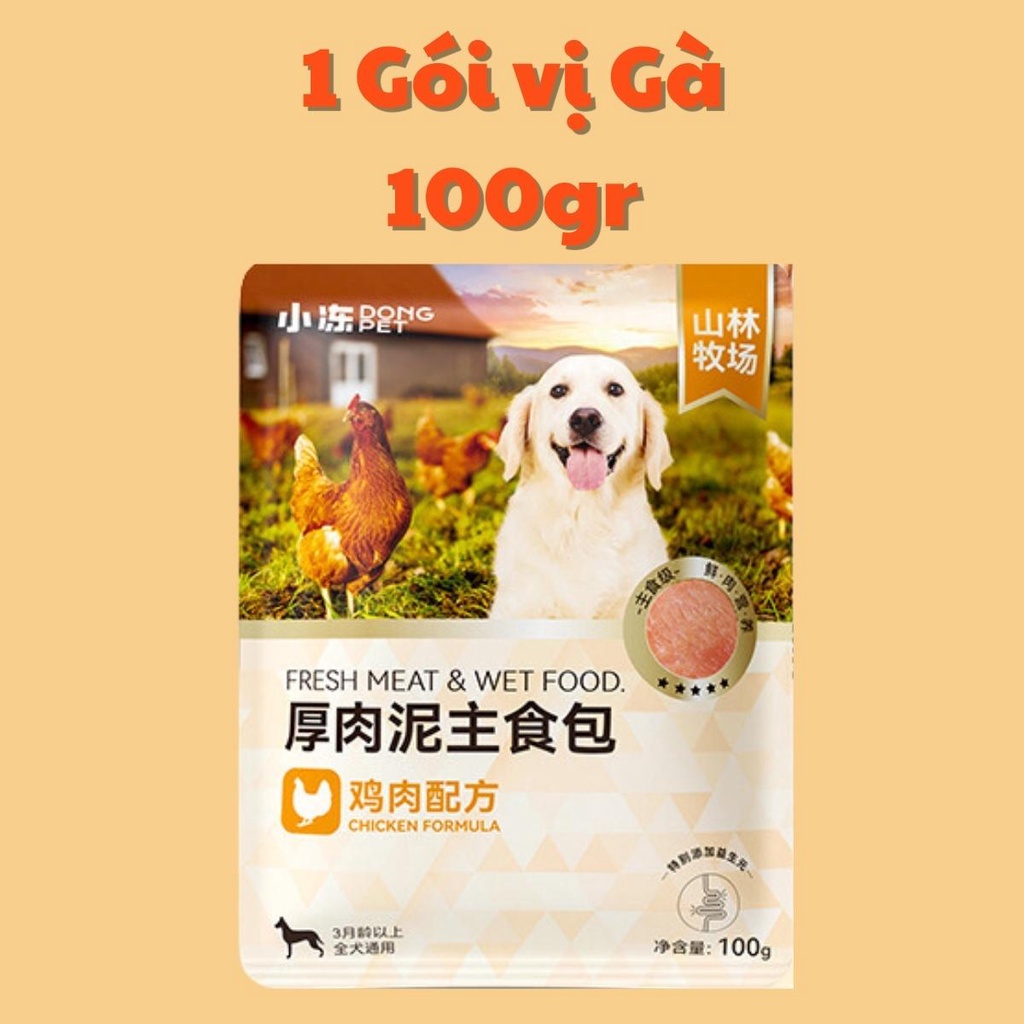 Pate cho chó Dongpet dùng làm thức ăn cho chó từ 3 tháng tuổi, gói 100gram – UNU Pet House
