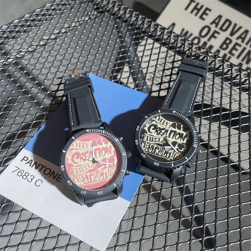 Đồng Hồ Đeo Tay graffiti Nhật Bản Mới 2022 Giá Trị Cao Phong Cách hip hop Dành Cho Học Sinh Nam Nữ Bán Chạy