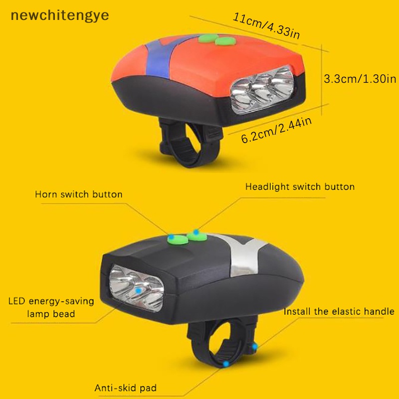 Nyy Bộ Đèn Pha led + Còi + Đèn Hậu Chống Nước Cho Xe Đạp