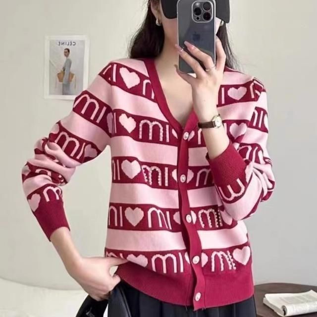 Áo Khoác cardigan Cổ v Tay Dài In Chữ Thời Trang Xuân Thu 2023
