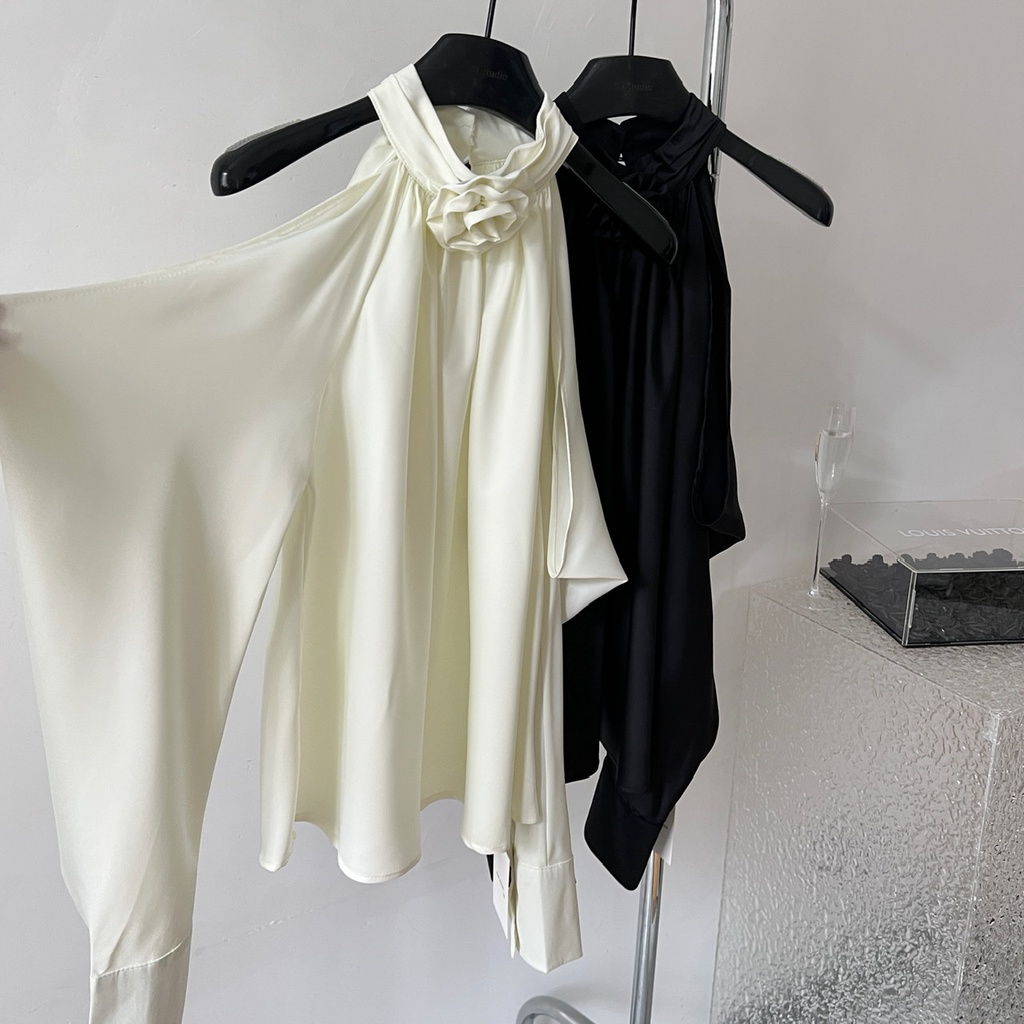 Bộ Áo satin Đính Kim Sa + Chân Váy Ngắn Thời Trang Cho Nữ 8649