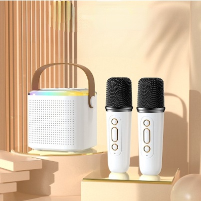 [SALE MẠNH] Loa bluetooth mini karaoke kèm 2 mic không dây MT-Y1 có cổng cắm tai nghe công suất 13W 2023