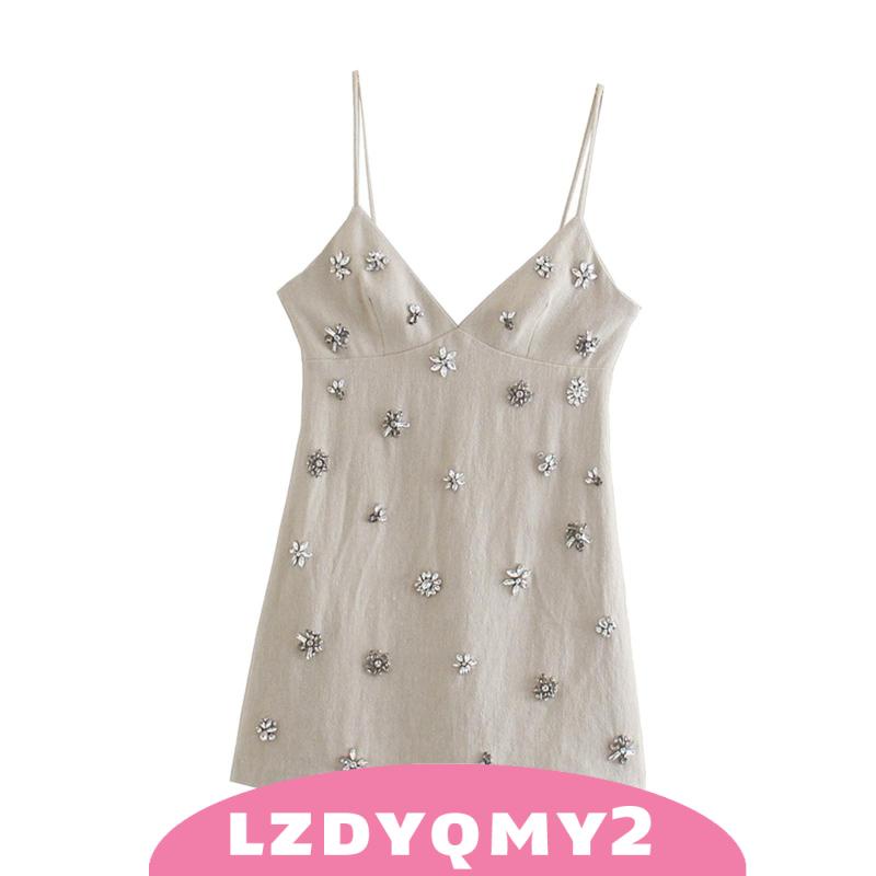 Đầm Ngắn mini Không Tay Cắt Thấp y2k Thời Trang Cho Nữ