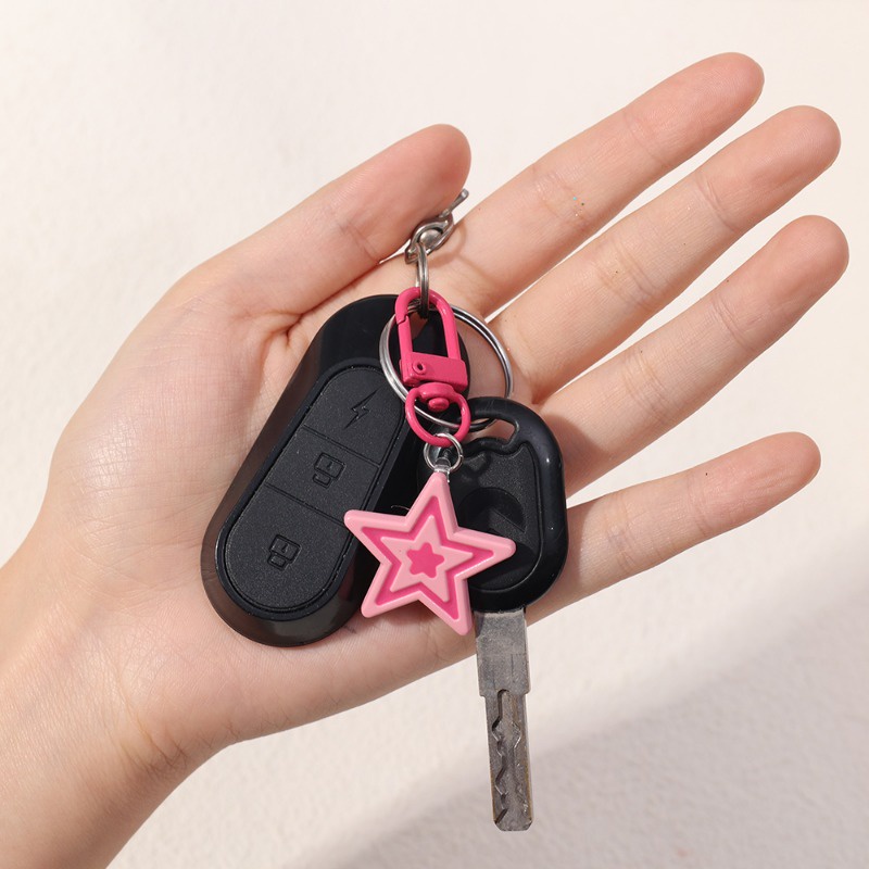 Móc Chìa Khóa Màu Hồng / Ngôi Sao Năm Cánh Bằng Nhựa resin diy Thời Trang Nữ Tính Ngọt Ngào / Móc Khóa Túi Xách / dopamine