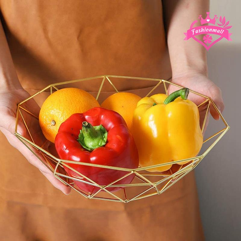 Tô Đựng Trái Cây / Bánh Mì Dây Kim Loại Có Giá Đỡ Hình Tròn