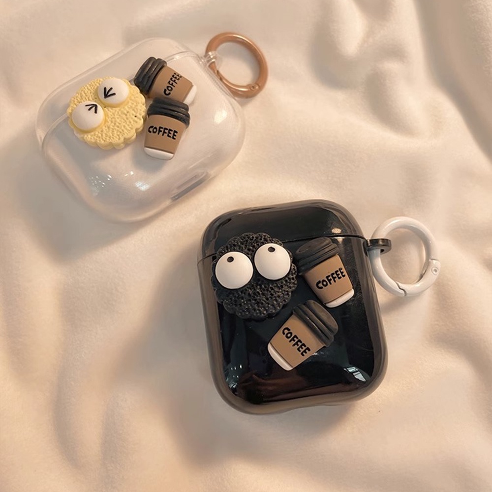 Vỏ Bảo Vệ Hộp Sạc Tai nghe không dây airpods 1 2 3 2 pro 2 Hình Búp Bê 3d Đơn Giản Dễ Thương