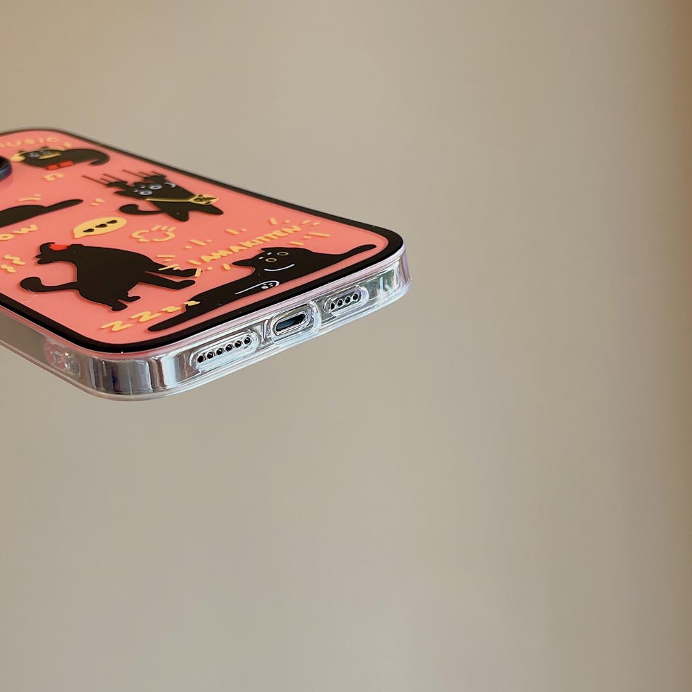 Ốp Điện Thoại Cứng Họa Tiết Chú Mèo Ngộ Nghĩnh Cho iphone 11 12 12pro 12promax 13 13pro 13promax 14 14pro 14promax 15 15pro 15promax