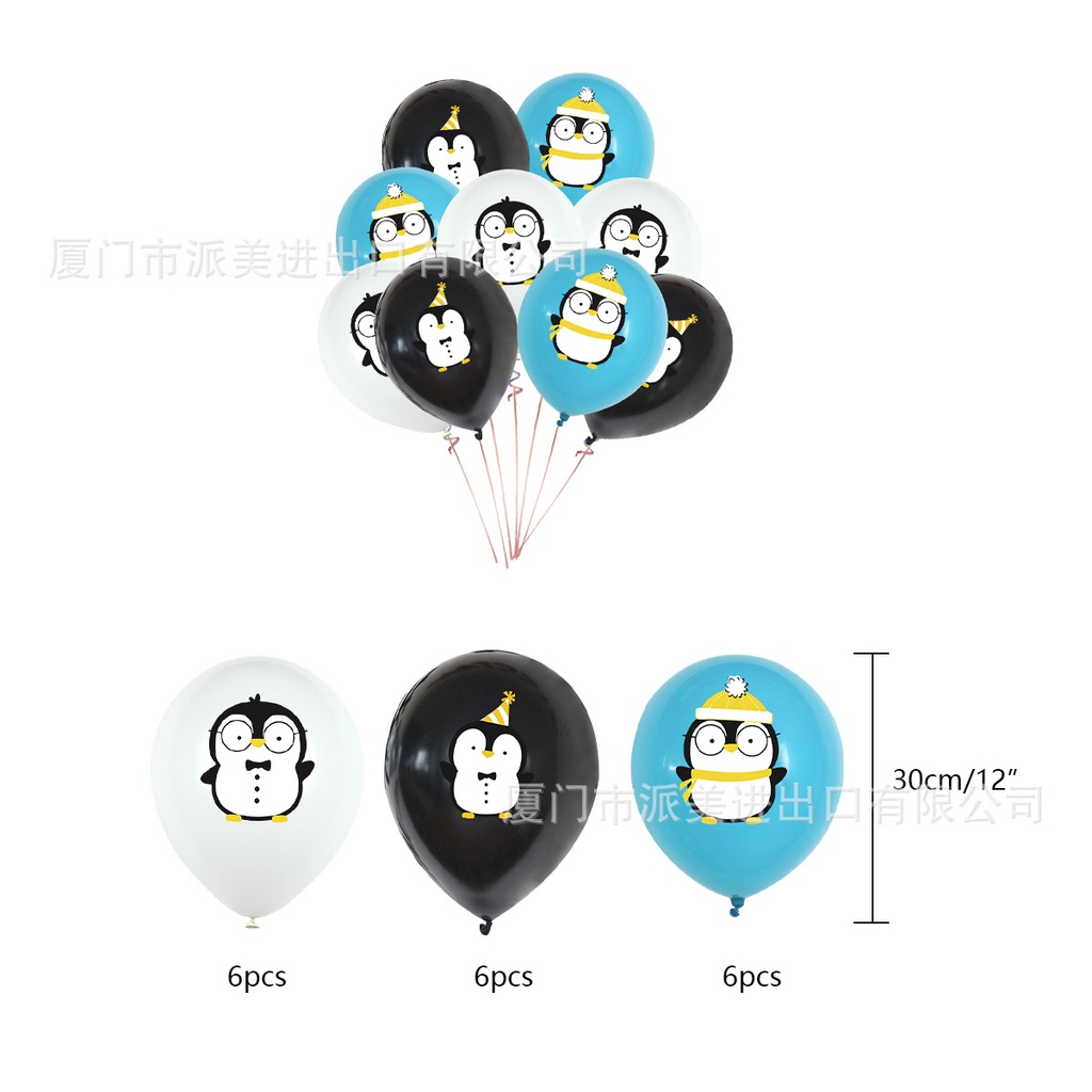 Bộ Bong Bóng Trang Trí Tiệc Sinh Nhật Chủ Đề Chim Cánh Cụt Hoạt Hình sy2 Cho Bé ys2