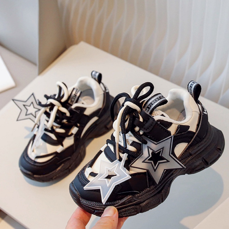 Giày Thể Thao Họa Tiết Ngôi Sao Thời Trang Cho Bé Gái