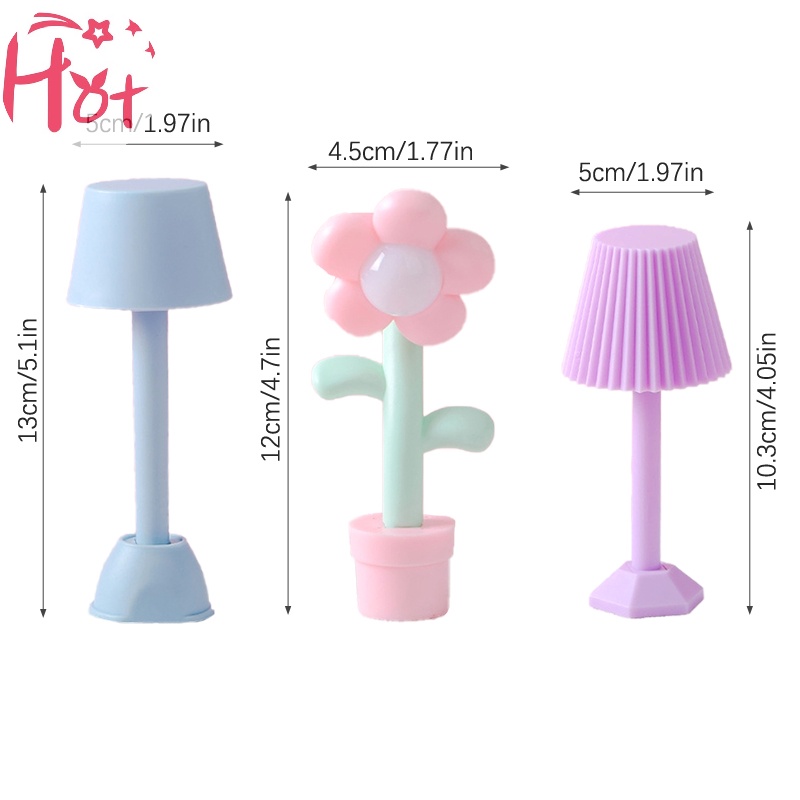 Jr Đèn led Ngủ mini Để Bàn Tỉ Lệ 1: 12 Trang Trí Nhà Búp Bê vn