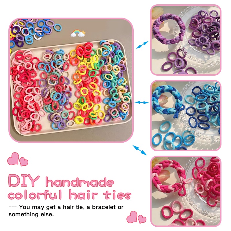 Dây Buộc Tóc Đuôi Ngựa Co Giãn Nhiều Màu Sắc Dày Dặn Dễ Thương Cho Bé Gái