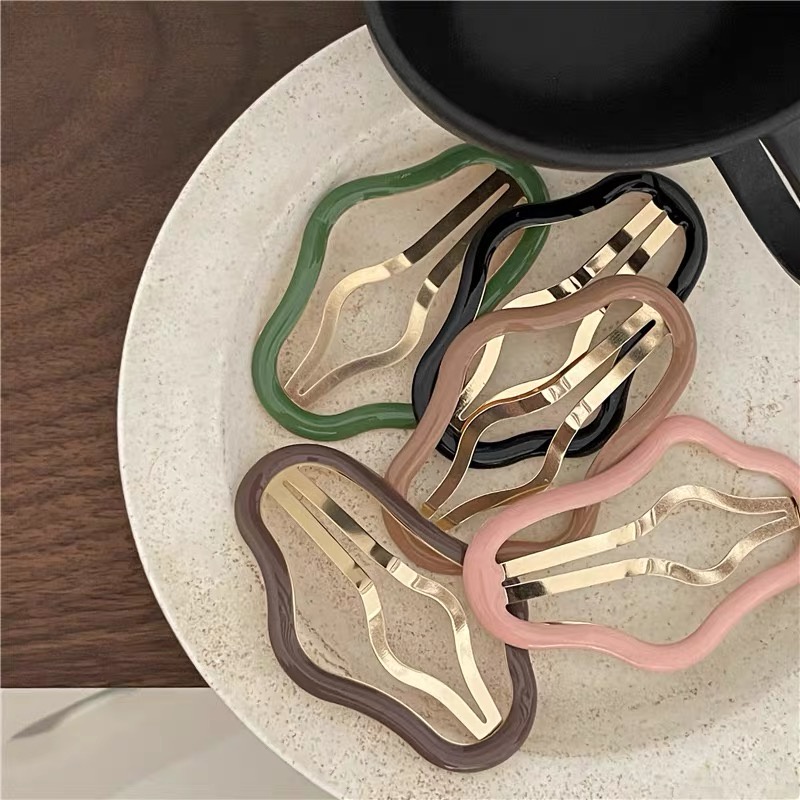 Bb Kẹp Tóc Mái Bên Phong Cách Hàn Quốc Mới Hình Đám Mây Không Đều Dầu Gãy Tóc Mái