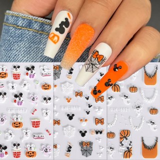 Hama Miếng Dán Dập Nổi Họa Tiết Hoạt Hình 5d Trang Trí Móng Tay Chủ Đề halloween