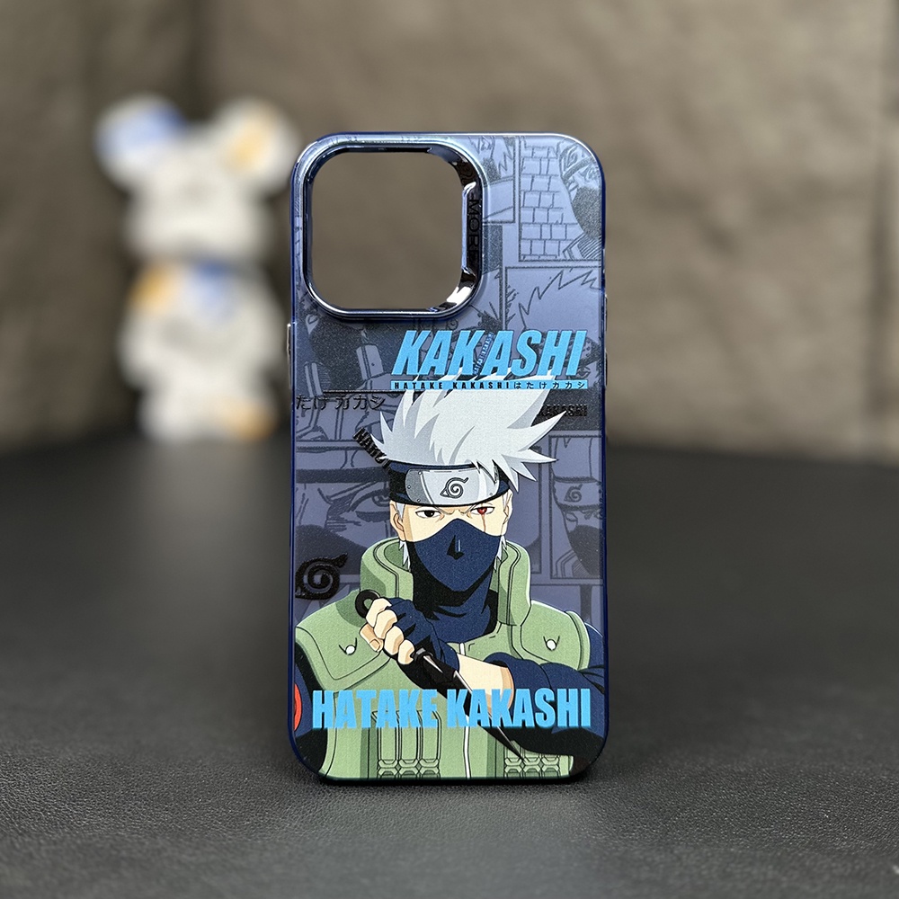 Ốp Điện Thoại Họa Tiết naruto kakashi itachi Màu Bạc Dành Cho iphone 15 14 pro max 13 12 pro max 11