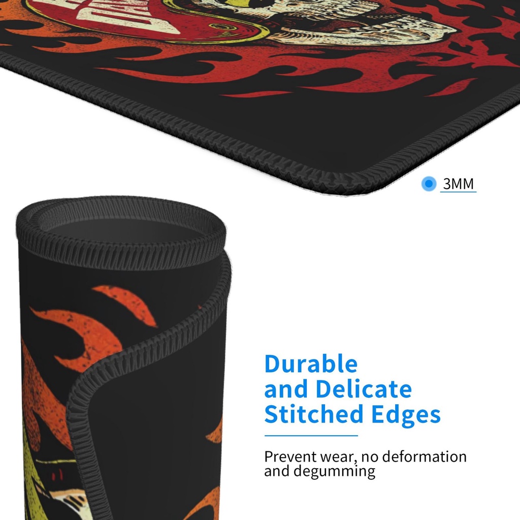 Miếng Lót Chuột Cao Su Chống Trượt In Hình harley davidsons 30x25cm