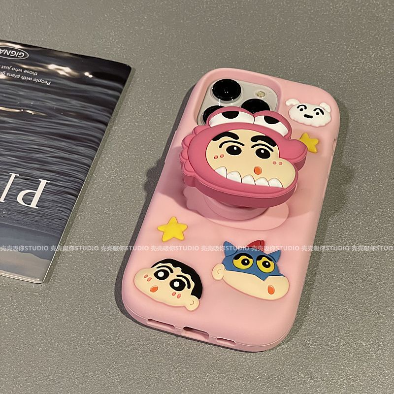 Cartoo Ốp Điện Thoại Tích Hợp Giá Đỡ Chống Rơi Hình Cá Sấu Cho apple Iphone 15promax 14 13 / 12 11 15pro 14pro