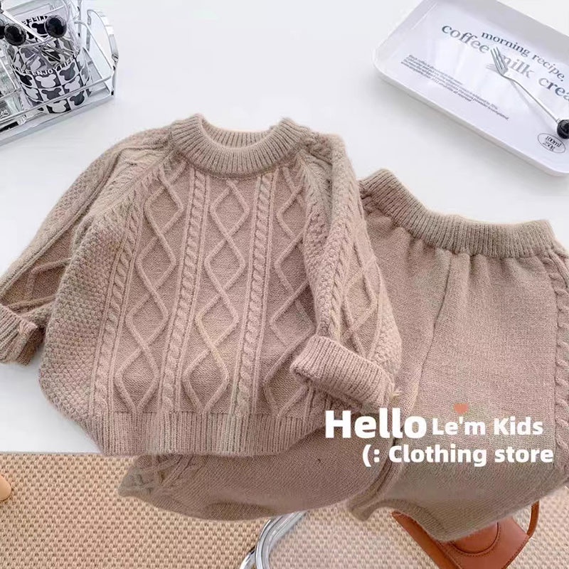 Annie Áo sweater Dệt Kim Phong Cách retro Hàn Quốc Cho Bé Gái