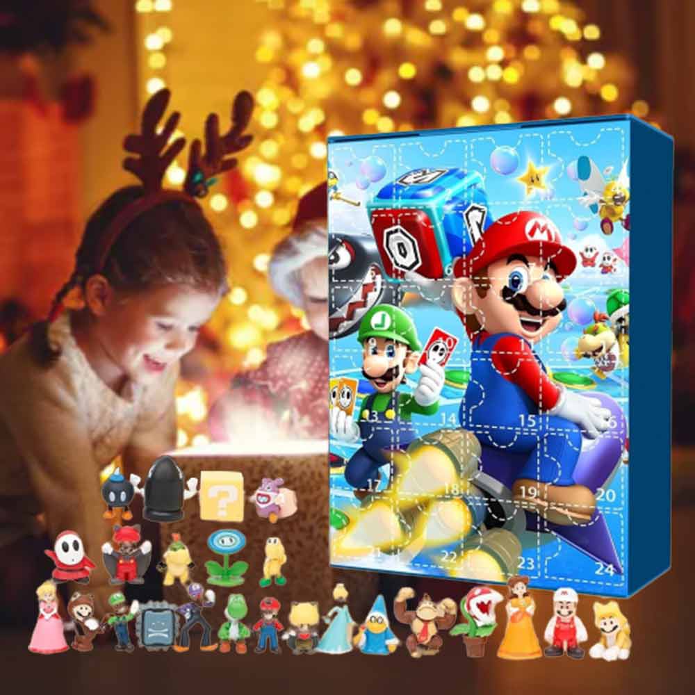 2023 Christmas Super Mario 24 Days Countdown Advent Calendar Surprise Gift
