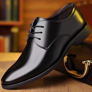  Oxfords Giày Sandal Da Màu Đen Cột Dây Chống Thấm Nước Thời Trang Công Sở Cho Nam Giới Giày Oxford giày da thời trang thương mại nam đế da lớn 