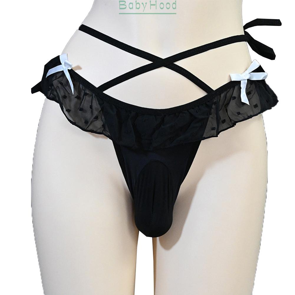 Sexy Lace Mesh Thongs Men's Sissy Pouch Panties Sheer G String Underwear#BBHOOD