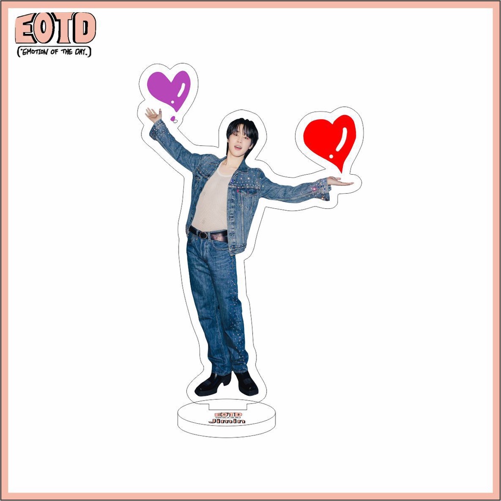 Bảng Hiệu Hai Mặt acrylic kpop bts 2023 jimin Để Bàn Trang Trí