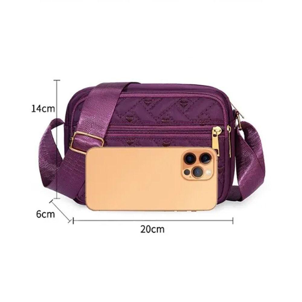 UUMIR Túi Xách Đeo Vai Cỡ Lớn Có Khóa Kéo Thêu Họa Tiết Thời Trang Cho Nữ