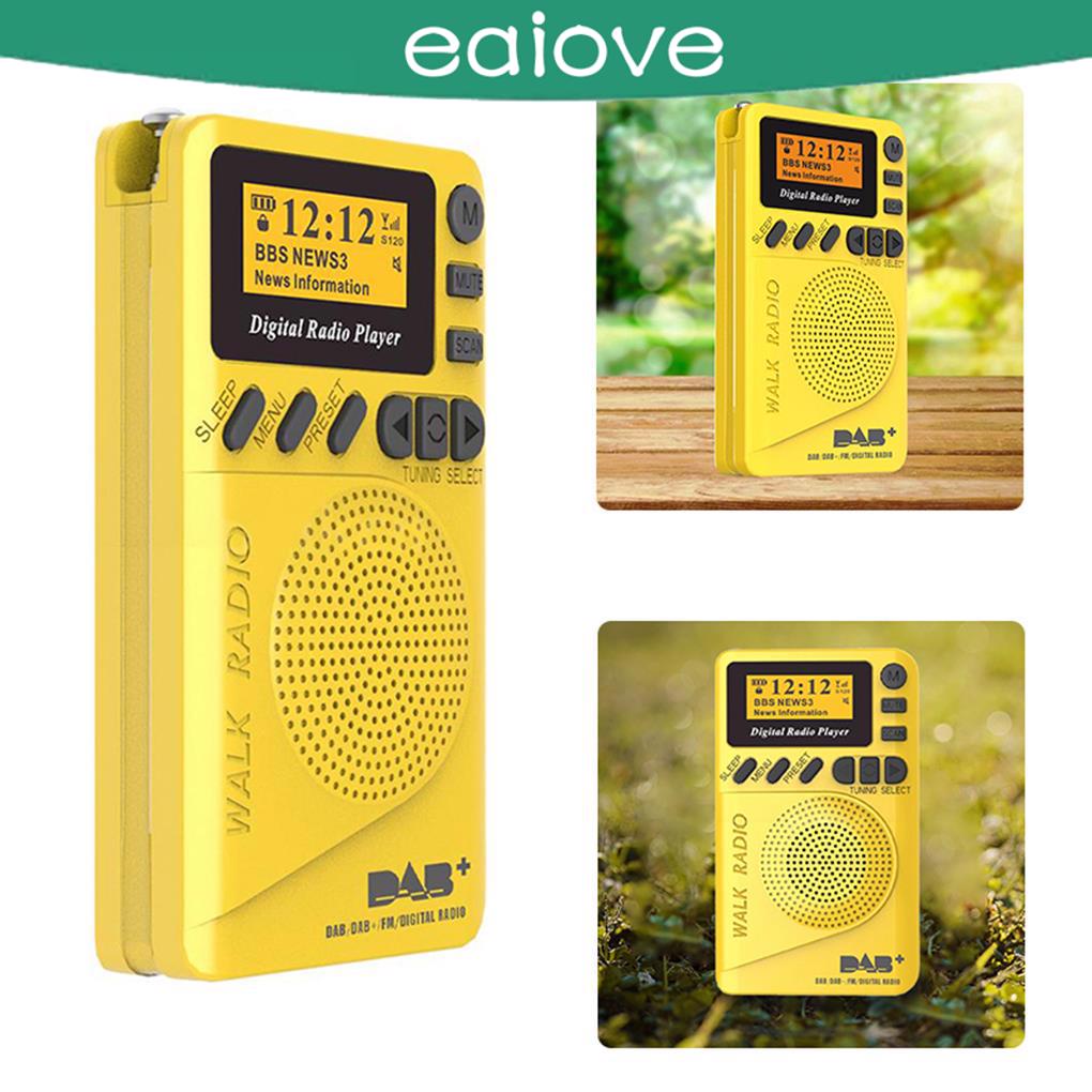 Radio mini p9 mini fm Màn Hình lcd Nhận Tín Hiệu Âm Thanh Tốt mp3 playback eu