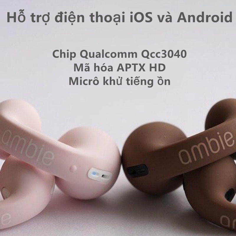 Tai nghe Bluetooth không dây Ambie Phong cách thể thao Dẫn truyền xương