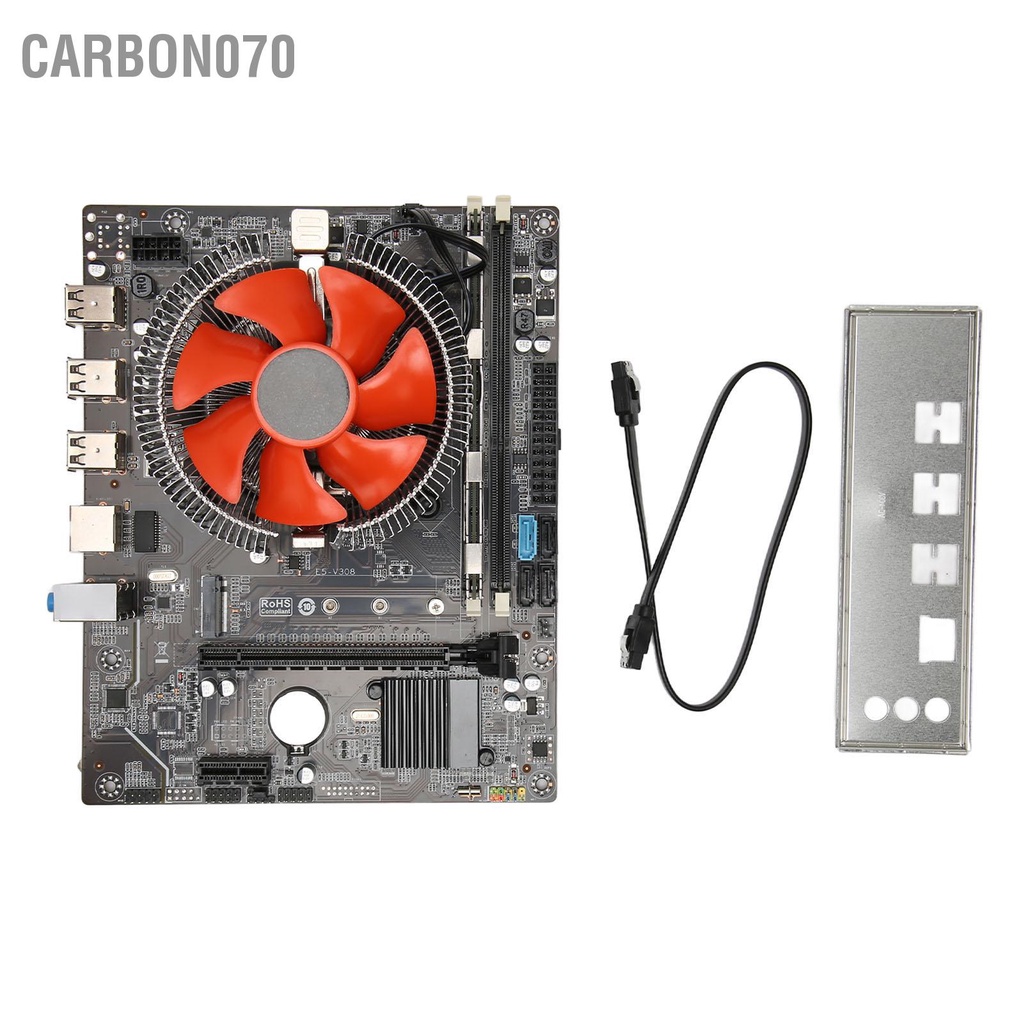 Carbon070 Bo mạch chủ X79 Bộ E5 2420 CPU 8G DDR3 6 lõi 12 luồng Combo có quạt Đèn báo kép cho PC